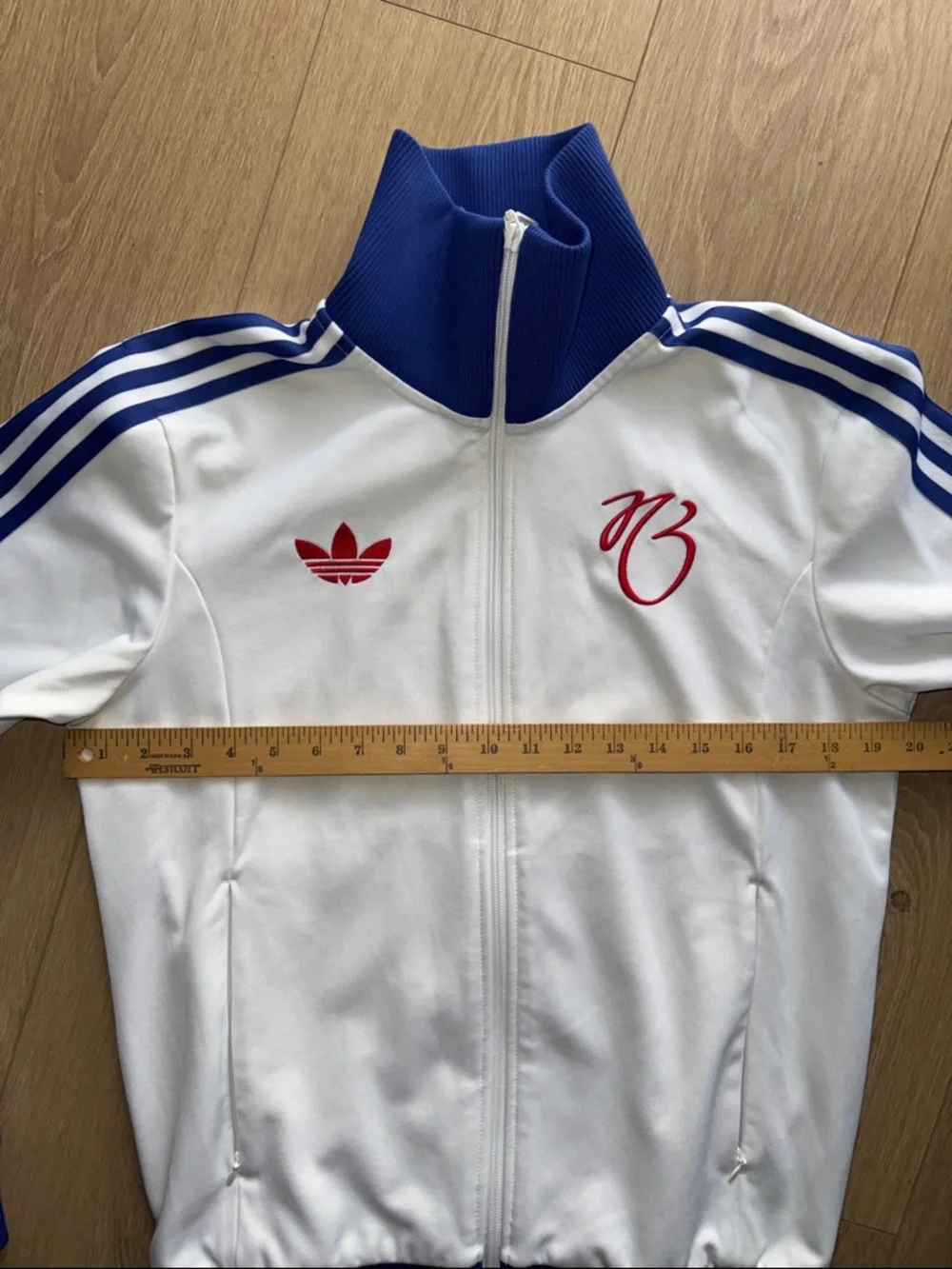 adidas Originals x Jude Bellingham Track Top Jacket White Blue Size M - Picture 15 of 16